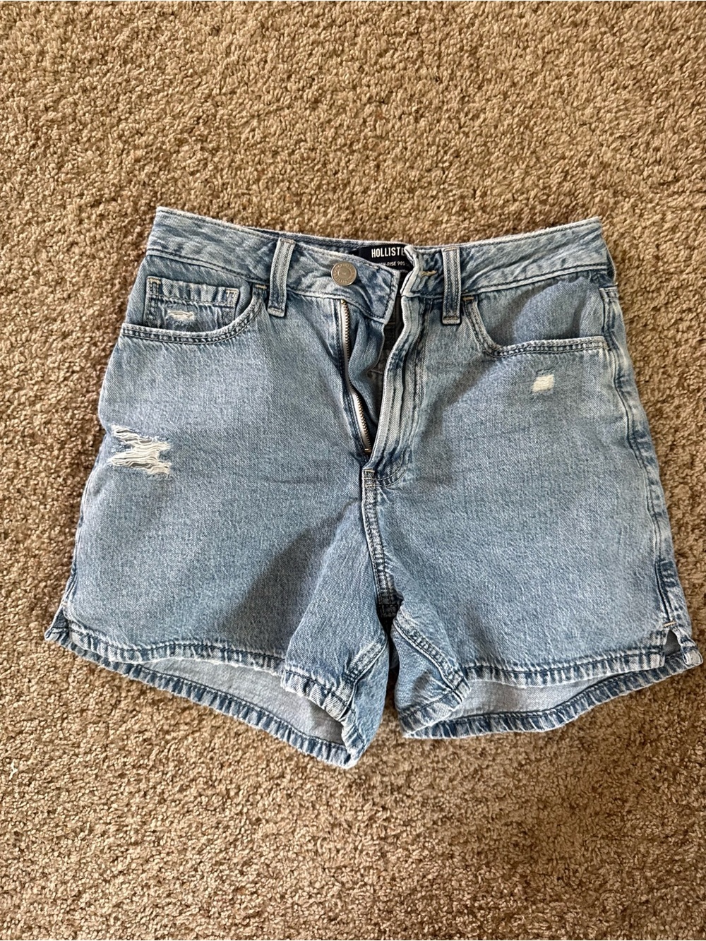 Hollister Ultra High-Rise 90s Light Blue Denim Shorts